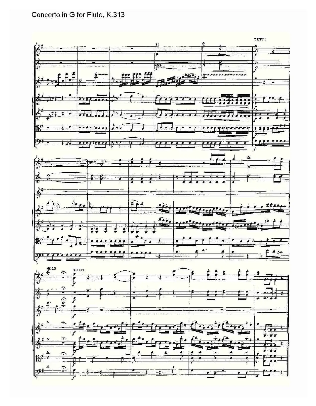 Concerto in G for Flute, K.313（G调长笛协奏曲, K.313）