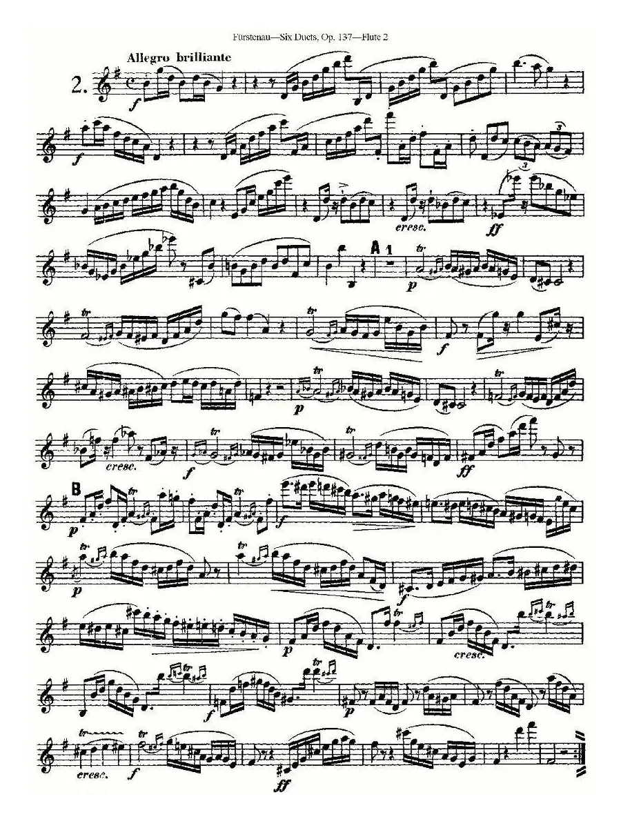 Six Duets, Op.137 之二（二重奏 六首作品 137号）