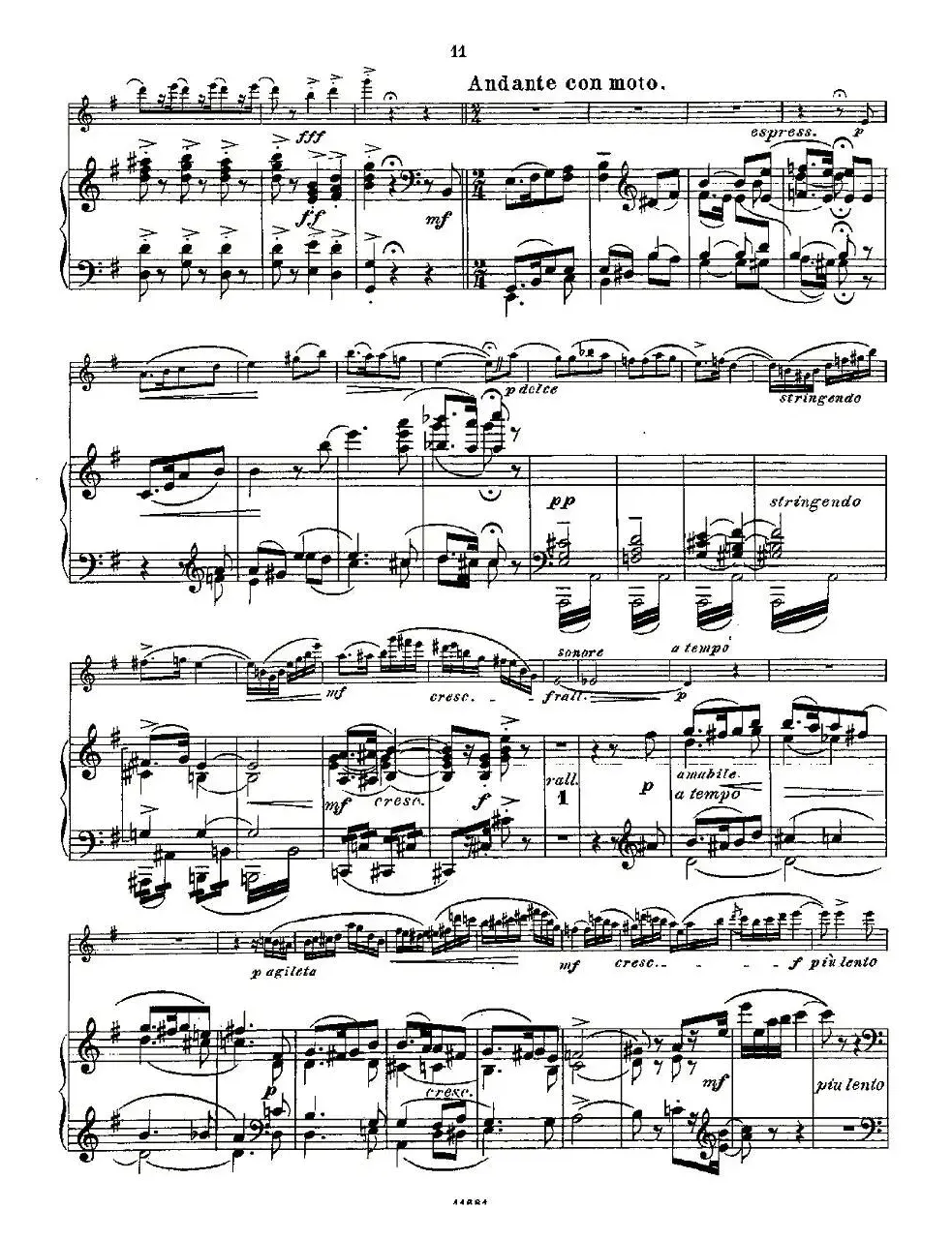 Fantaisies nationales. Op. 59, 4. （长笛+钢琴伴奏）