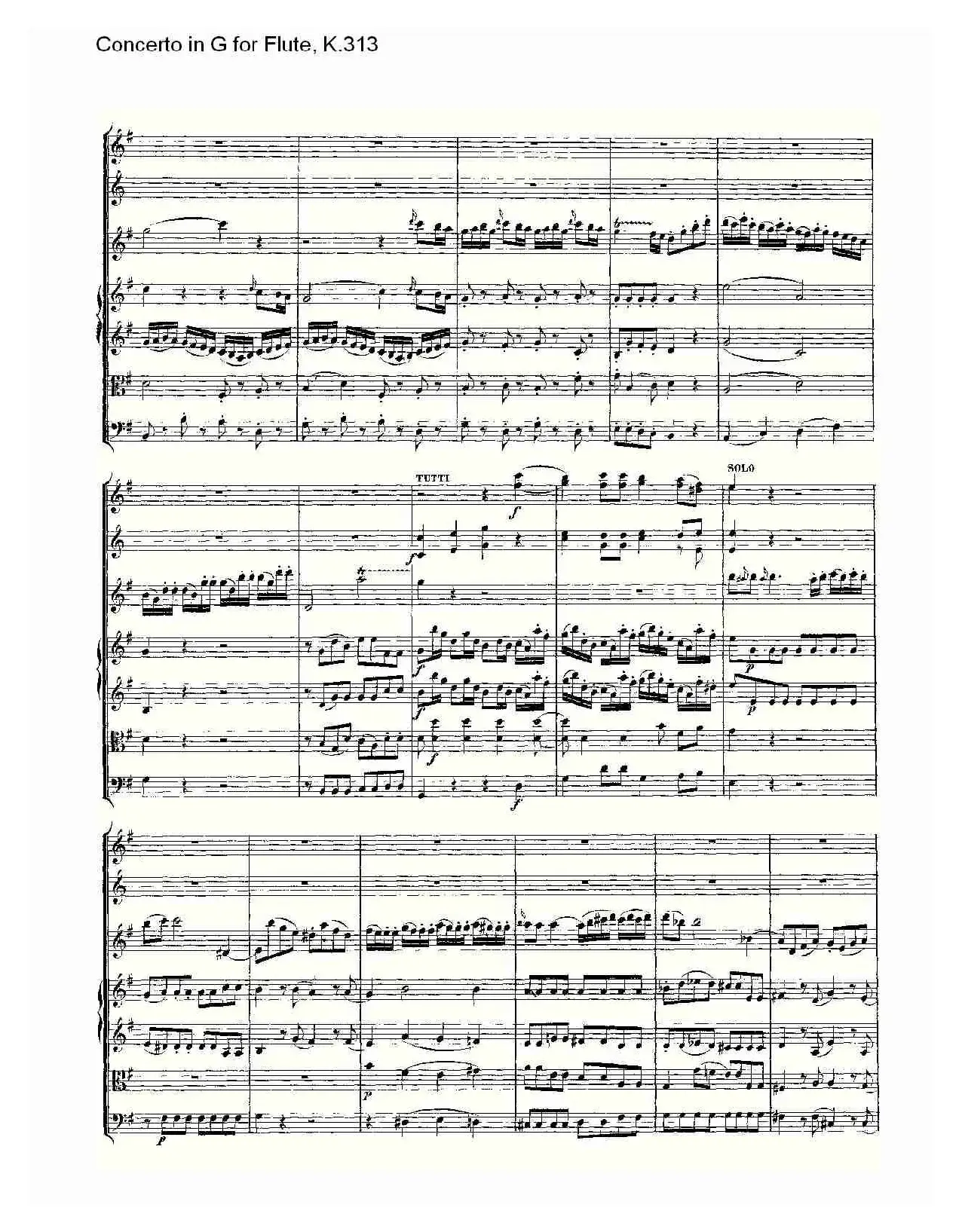 Concerto in G for Flute, K.313（G调长笛协奏曲, K.313）