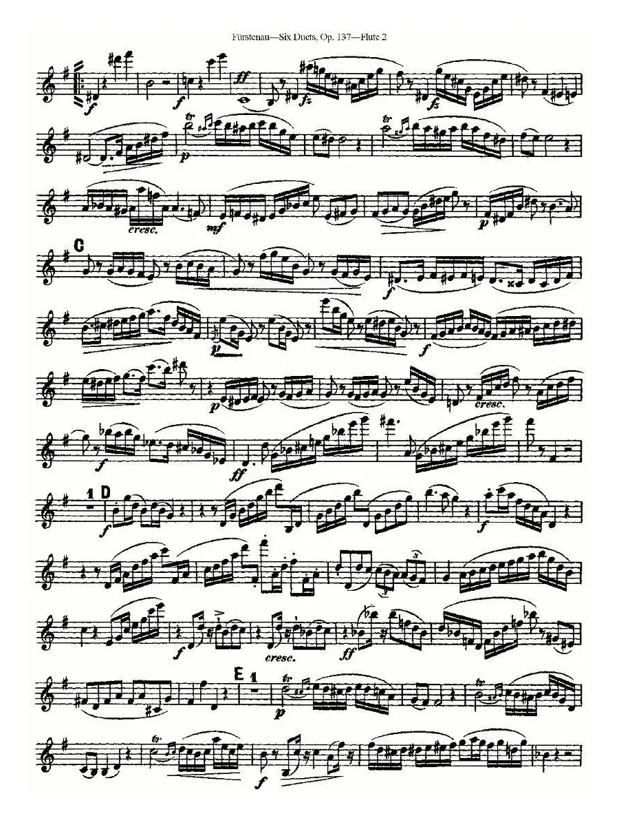 Six Duets, Op.137 之二（二重奏 六首作品 137号）