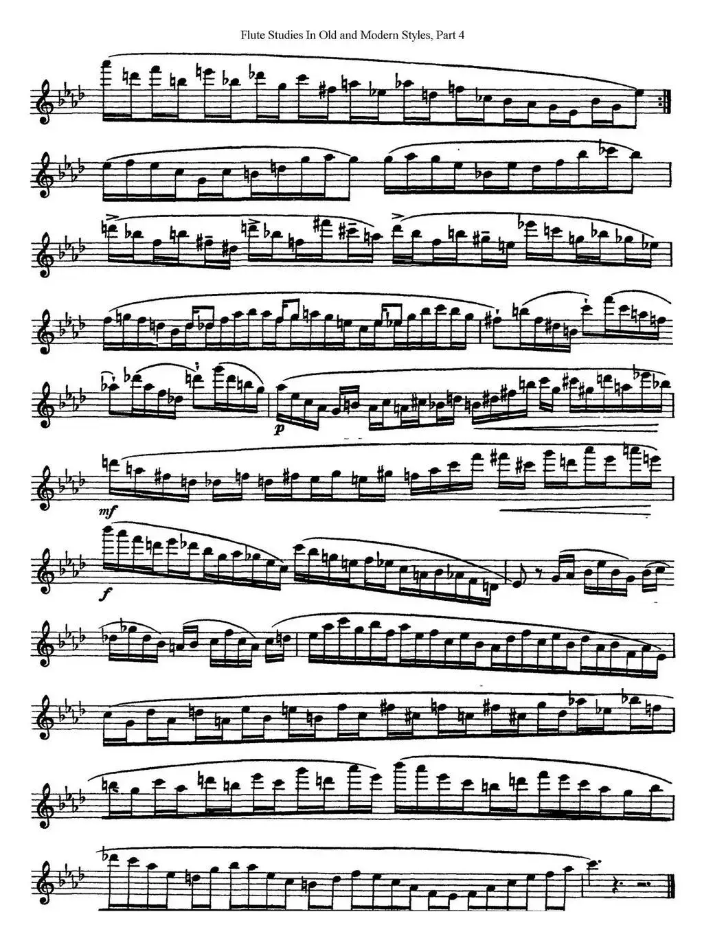 斯勒新老风格长笛练习重奏曲（第四部分）（NO.10-NO.11）