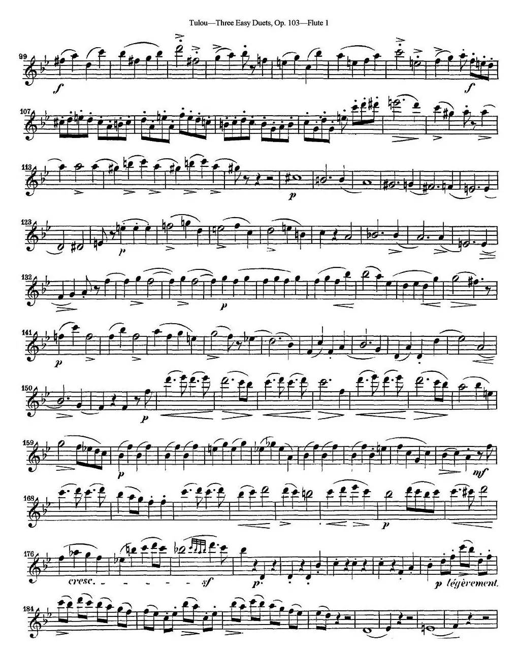图露三首长笛简易重奏曲Op.103（Flute 1）（NO.3）