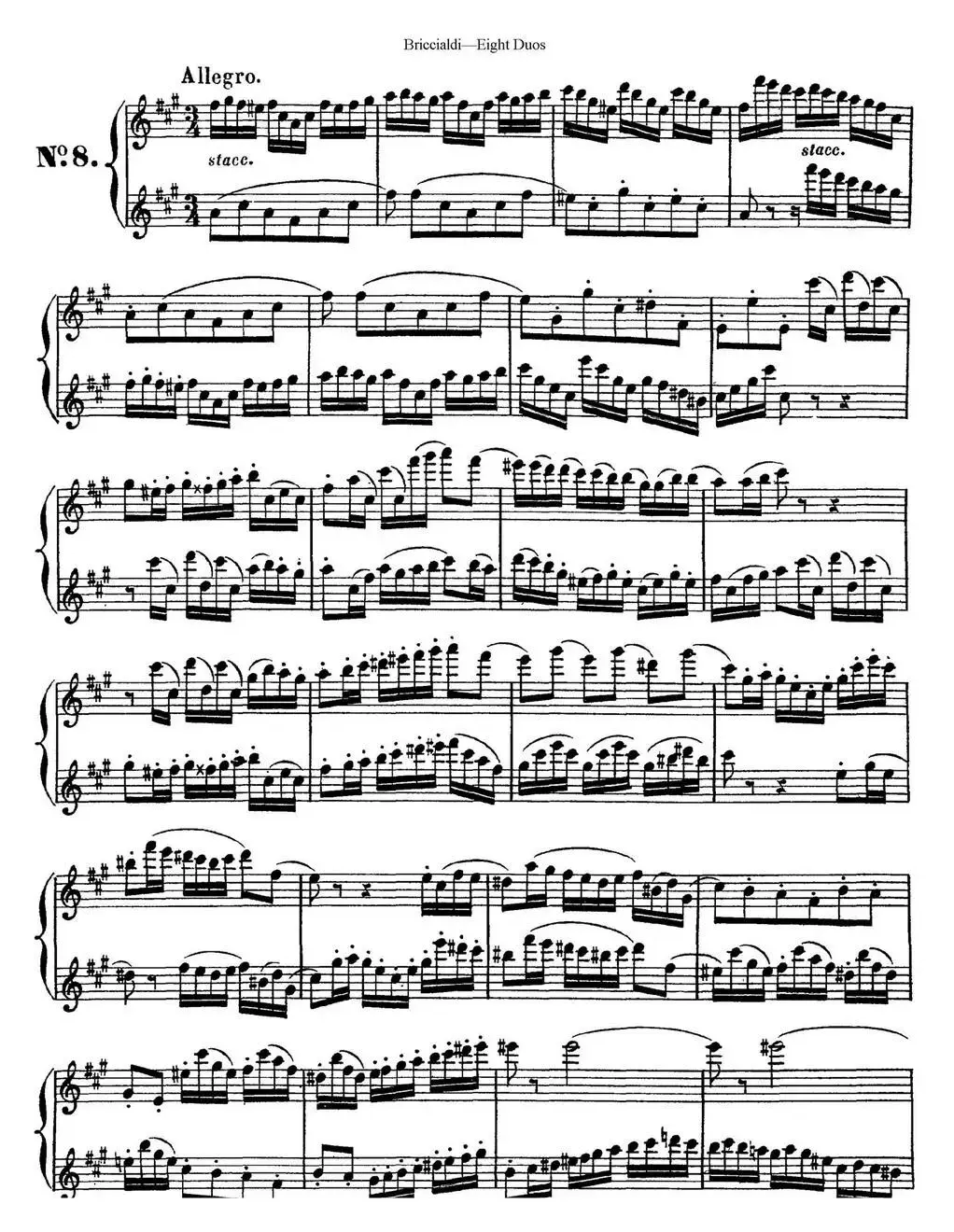 8首博瑞西亚第长笛二重奏（NO.8）