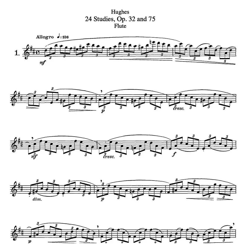 胡埃斯24首练习曲Op.32（NO.1）