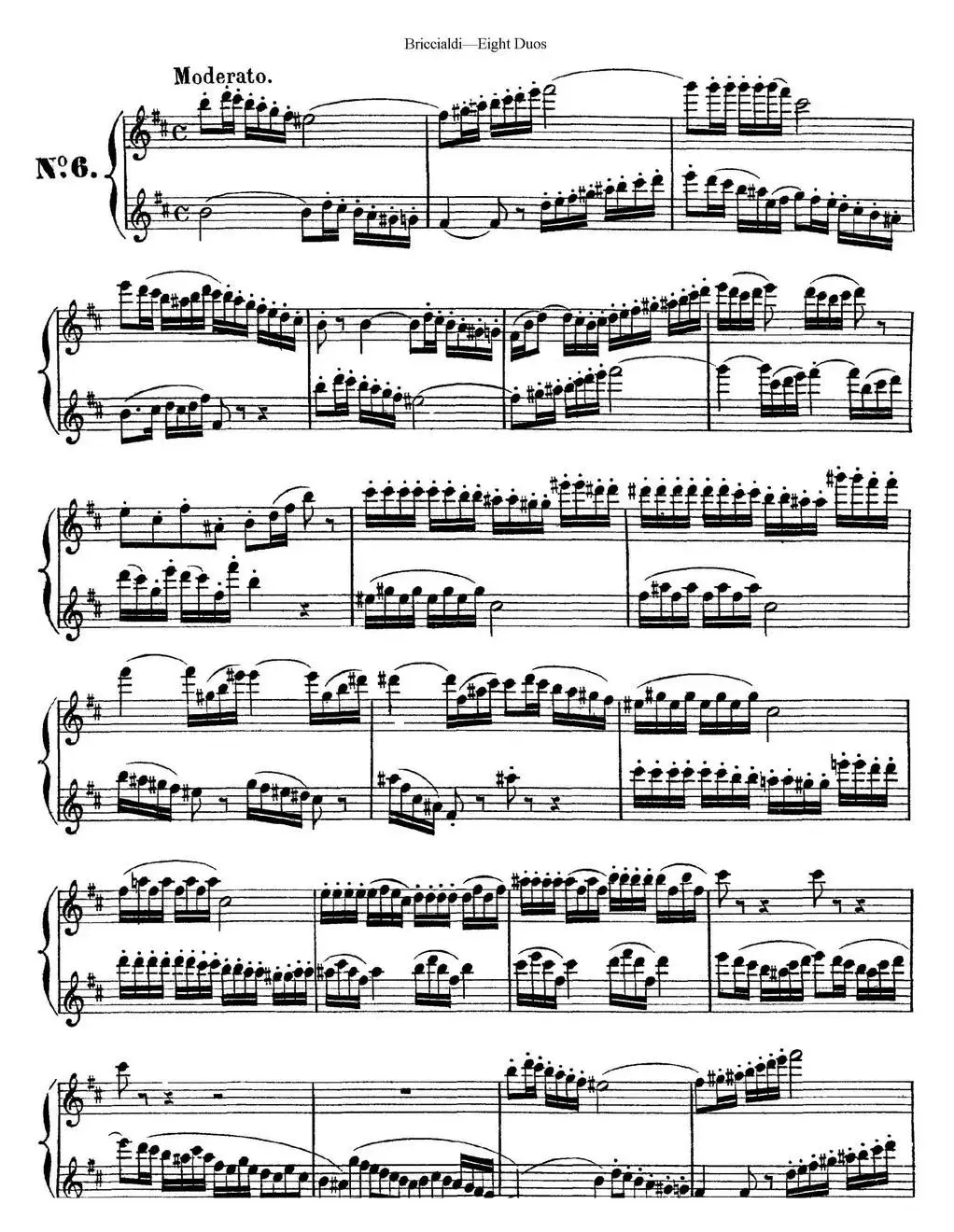 8首博瑞西亚第长笛二重奏（NO.6）