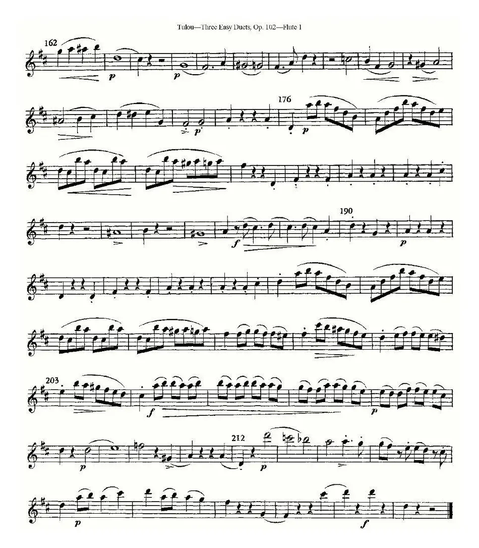 Three Easy Duets,Op.102 之第一长笛（三首简易重奏曲作品102号）