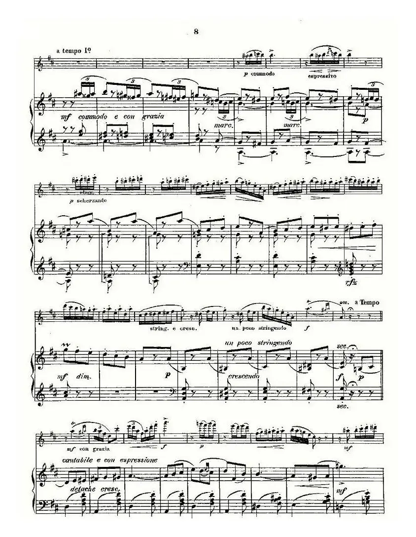 L'Hirondelle.Op.44（长笛+钢琴伴奏）