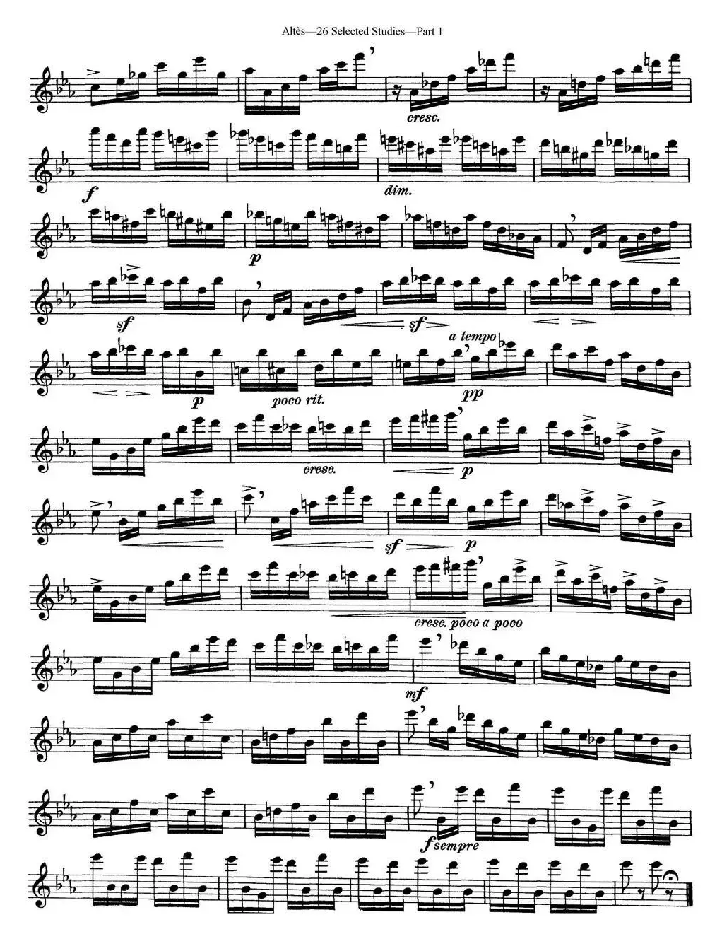 阿尔泰斯26首精选长笛练习曲（NO.2）