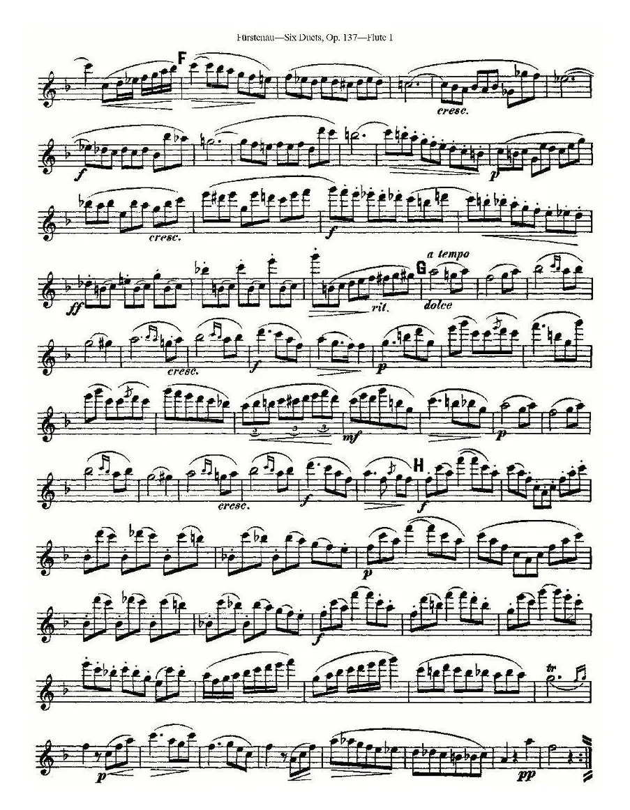 Six Duets, Op.137 之三（二重奏 六首作品 137号）