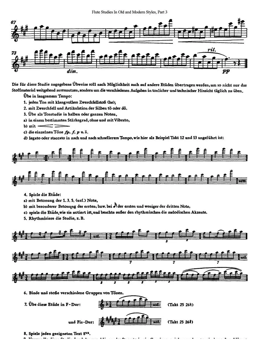斯勒新老风格长笛练习重奏曲（第三部分）（NO.28）