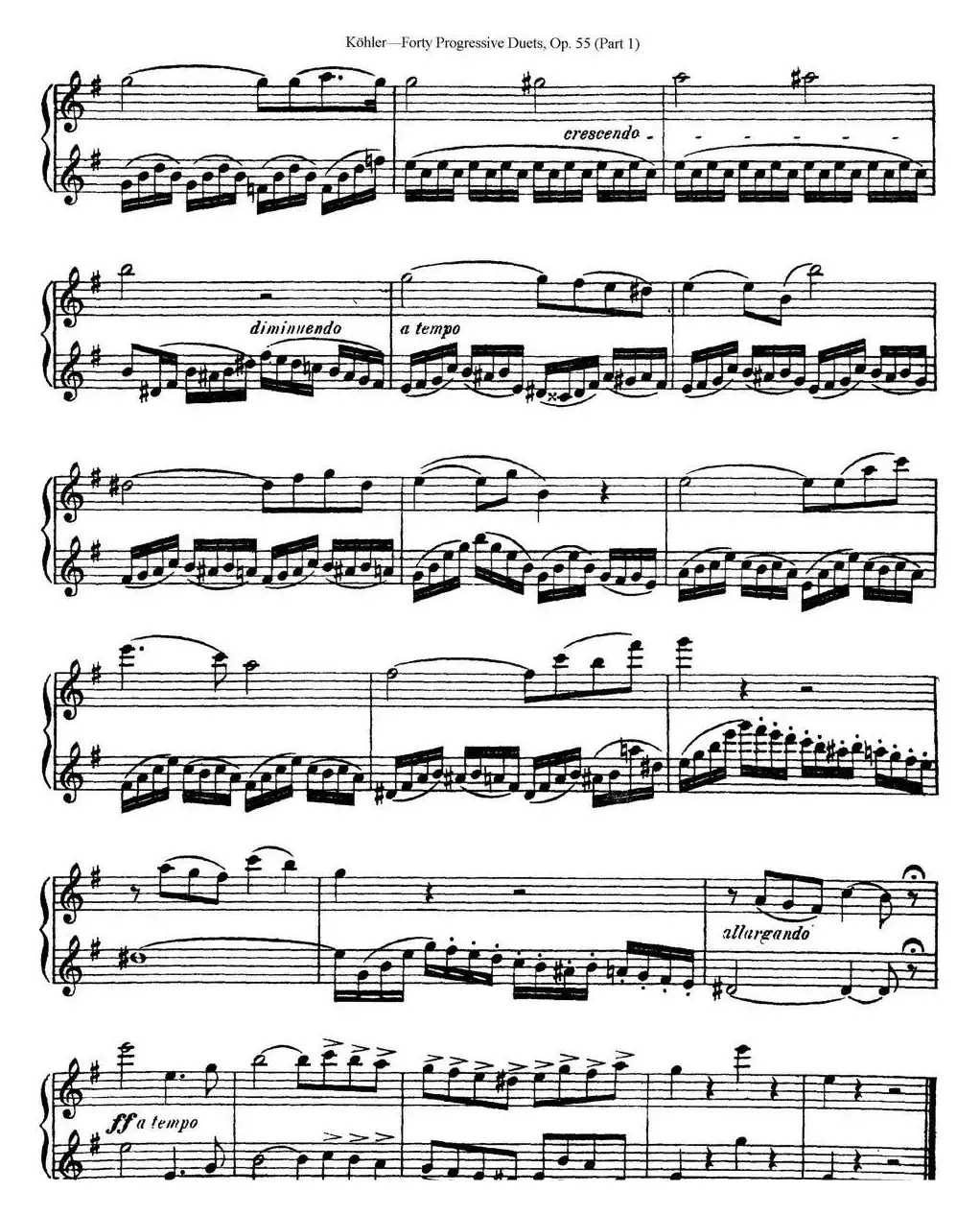 柯勒40首长笛提高练习曲OP.55（NO.16）