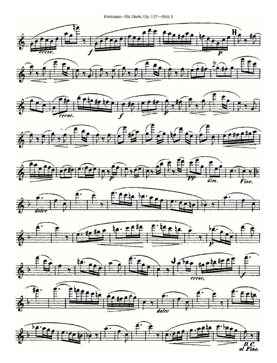 Six Duets, Op.137 之一（二重奏 六首作品 137号）