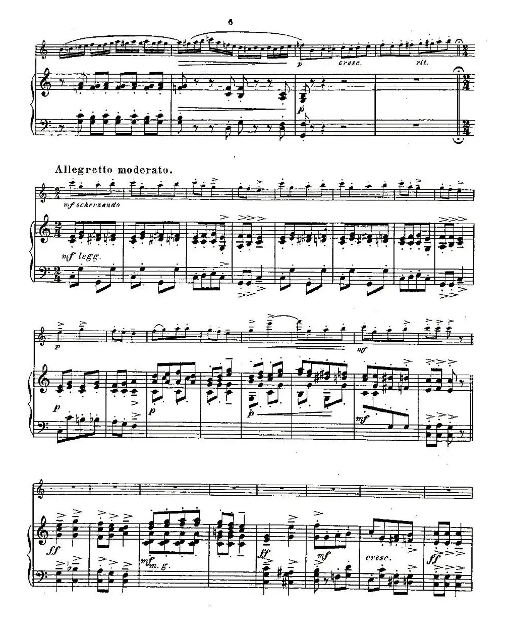 Fantaisies nationales. Op. 59, 6. （长笛+钢琴伴奏）