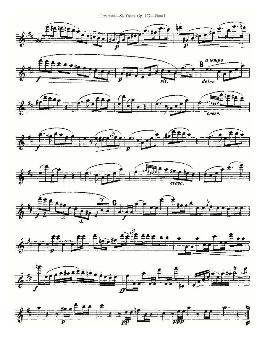 Six Duets, Op.137 之四（二重奏 六首作品 137号）