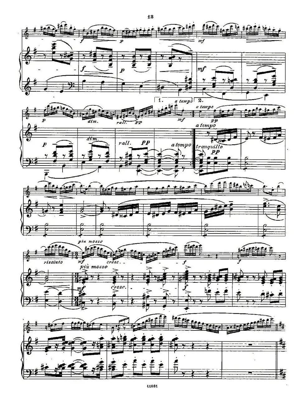 Fantaisies nationales. Op. 59, 4. （长笛+钢琴伴奏）