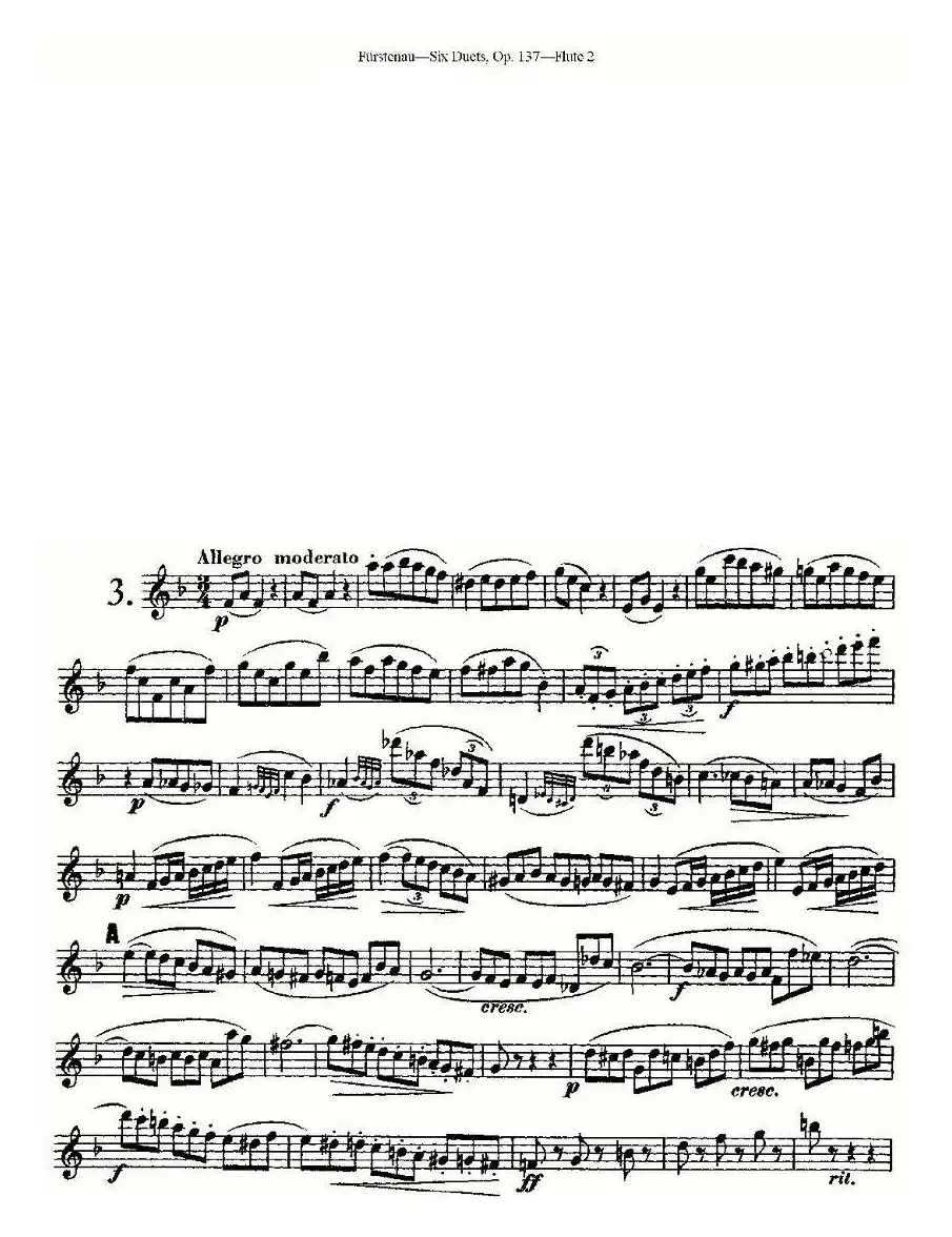 Six Duets, Op.137 之三（二重奏 六首作品 137号）