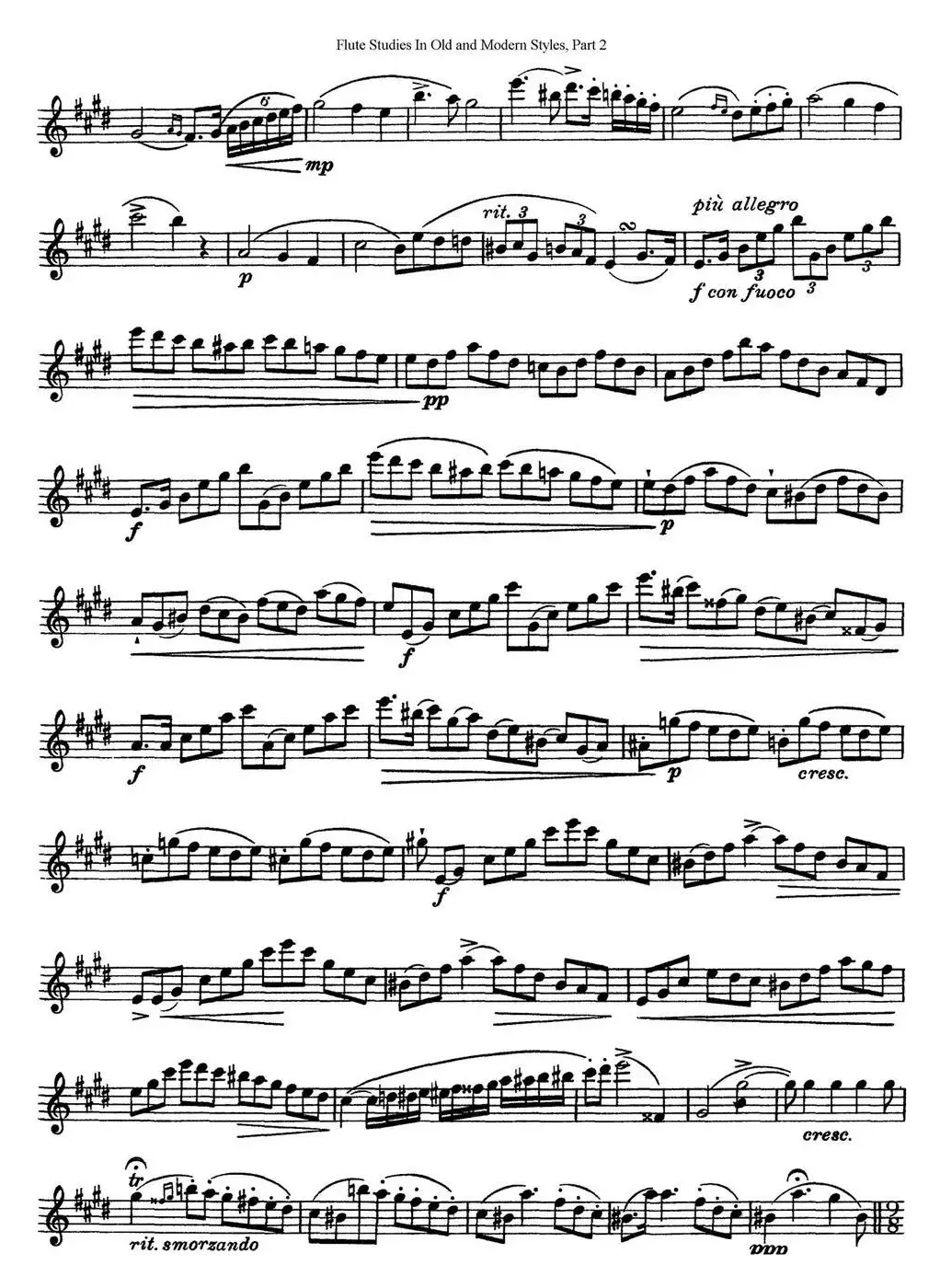 斯勒新老风格长笛练习重奏曲（第二部分）（NO.21）
