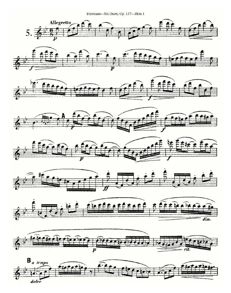 Six Duets, Op.137 之五（二重奏 六首作品 137号）