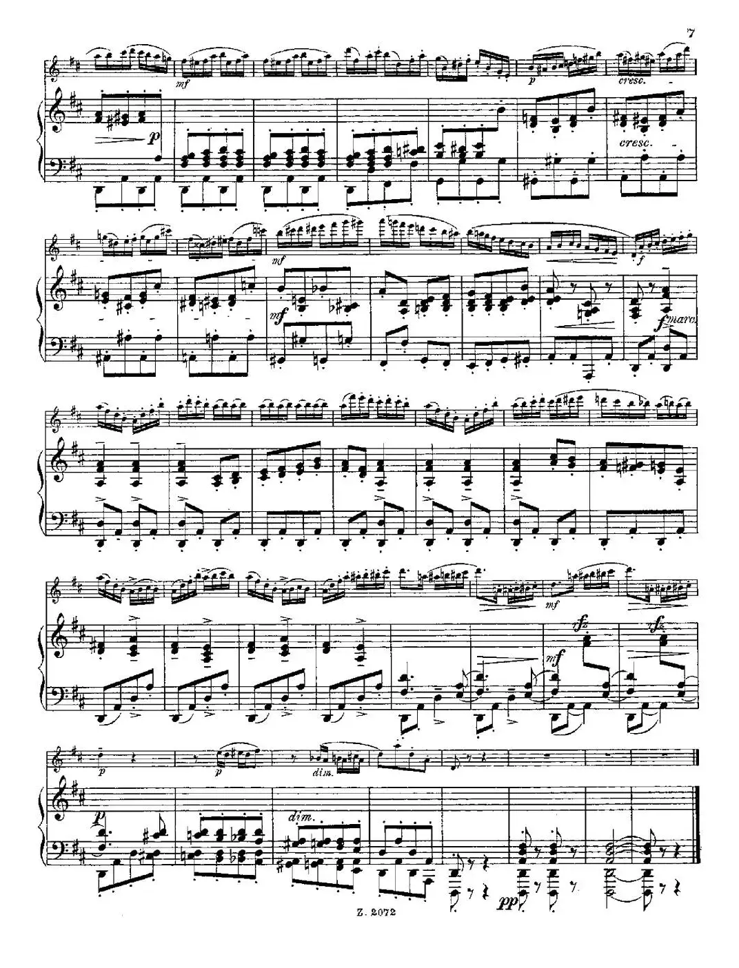 Die Mühle（Op.55 No.4）（长笛+钢琴伴奏）