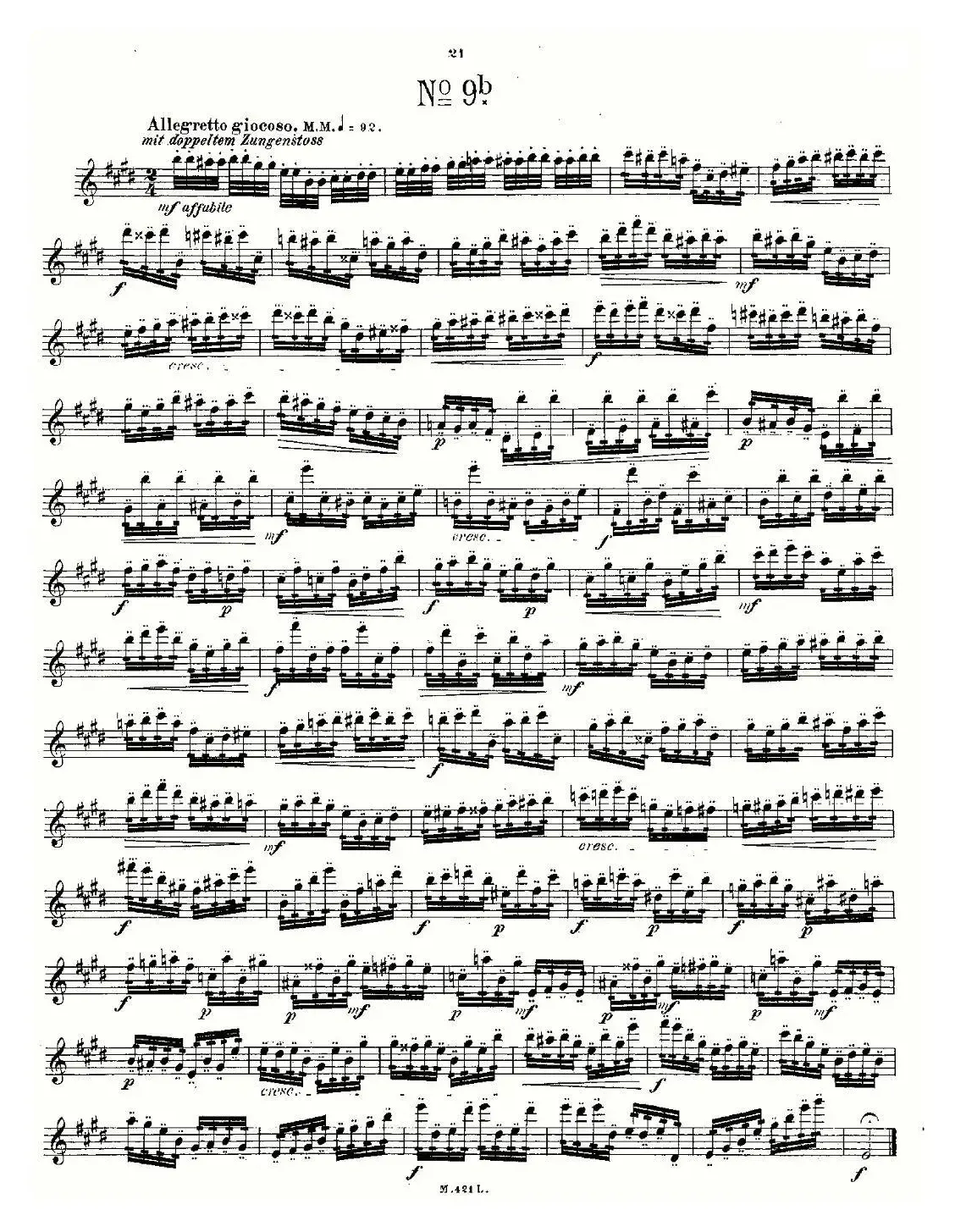 24首长笛练习曲 Op.15 之6—10