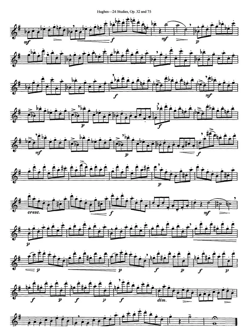 胡埃斯24首练习曲Op.32（NO.4）