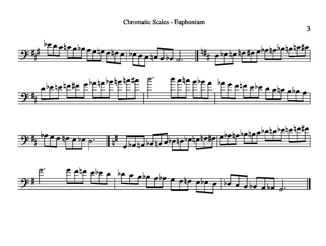 Chromatic Scales - Euphonium（上低音号练习教材选曲）