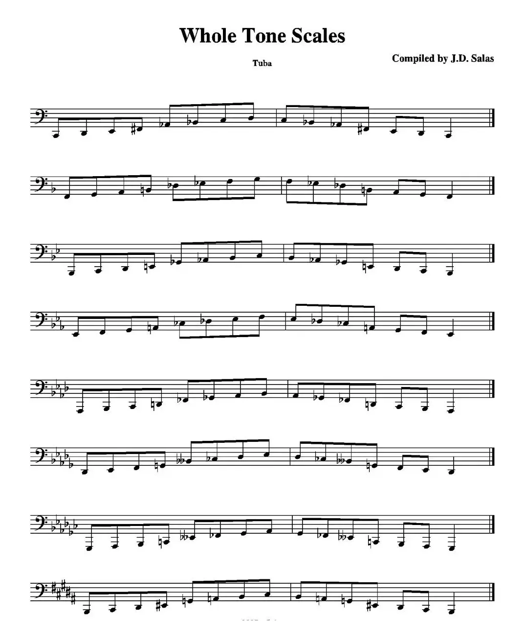 Whole-Tone Scales - Tuba（大号练习教材选曲）