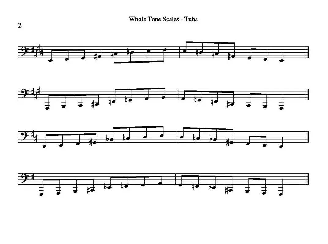 Whole-Tone Scales - Tuba（大号练习教材选曲）