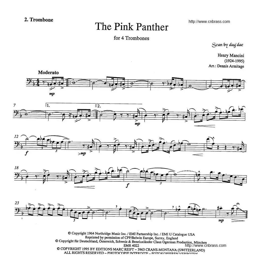 The Pink Panther（《粉红豹》长号四重奏）