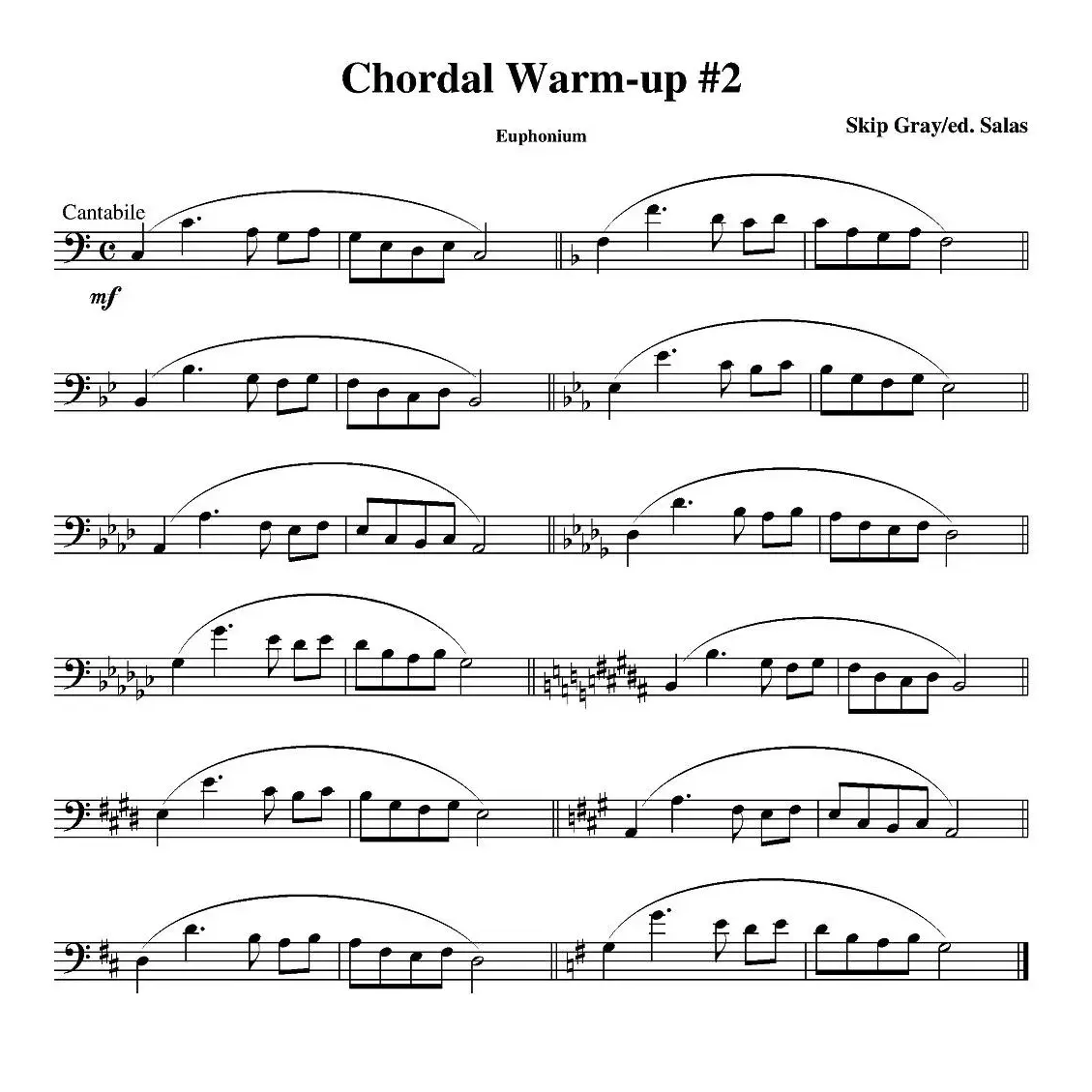 Chordal Warm-up  - Euphonium（大号练习教材选曲）