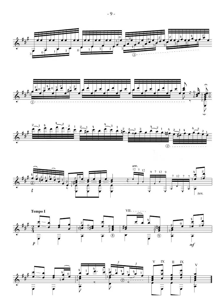 Napoleon Coste《25 Studies,Op.38》（STUDY 12）