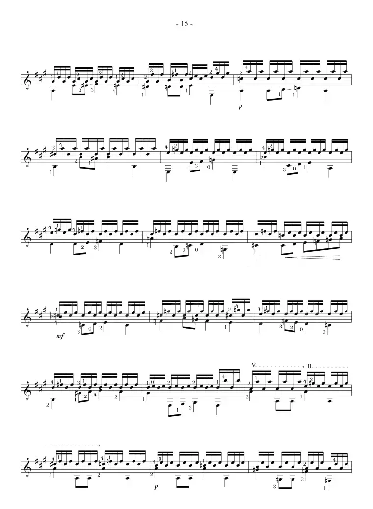 Napoleon Coste《25 Studies,Op.38》（STUDY 15）