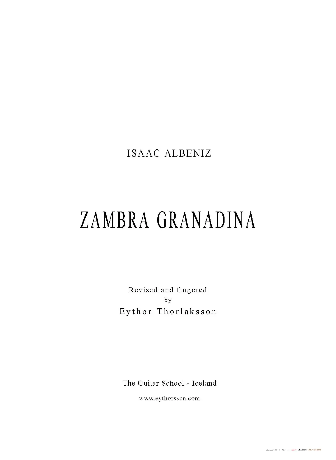 Zambra Granadina（古典吉他）