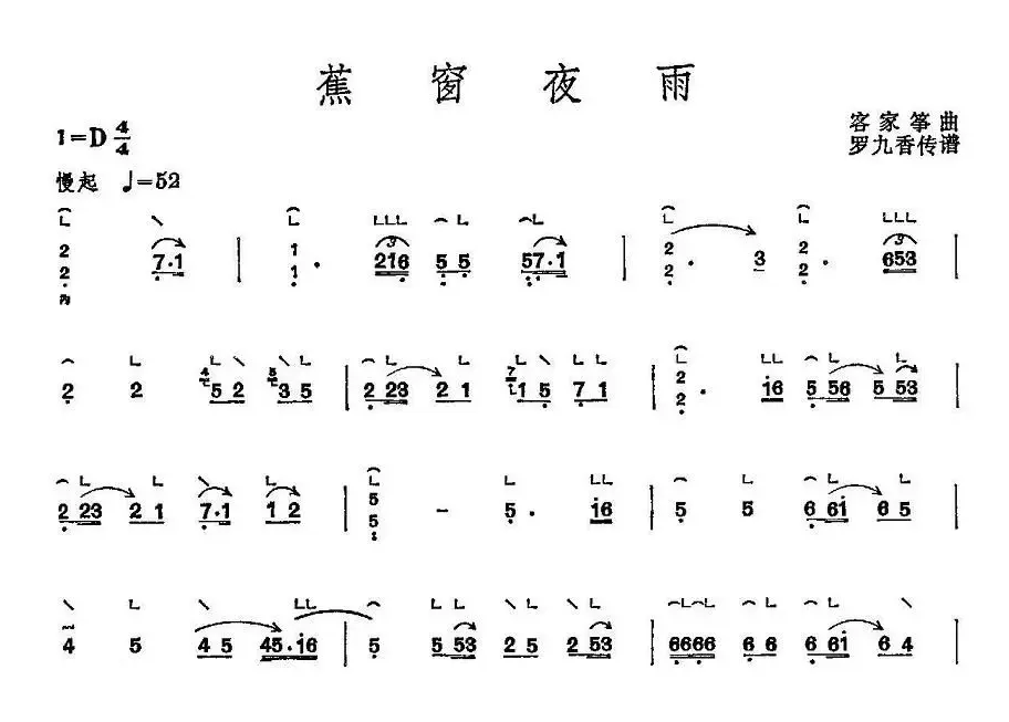 蕉窗夜雨