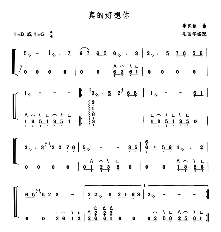 真的好想你（毛丽华编配版）