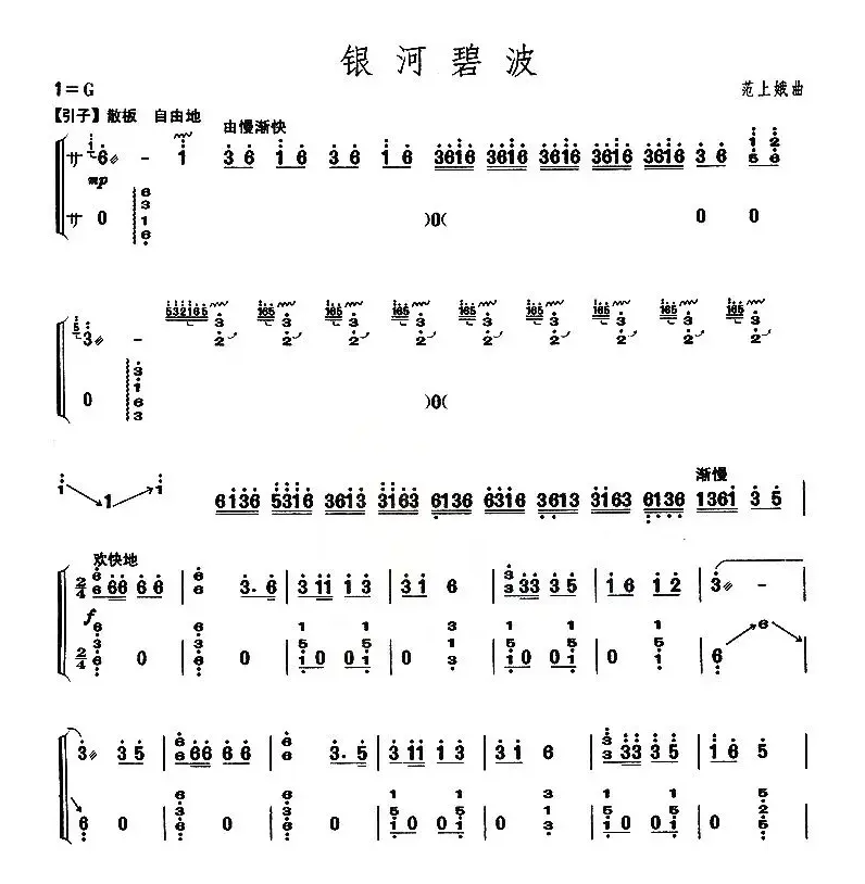 银河碧波（【上海筝会】考级八级曲目）