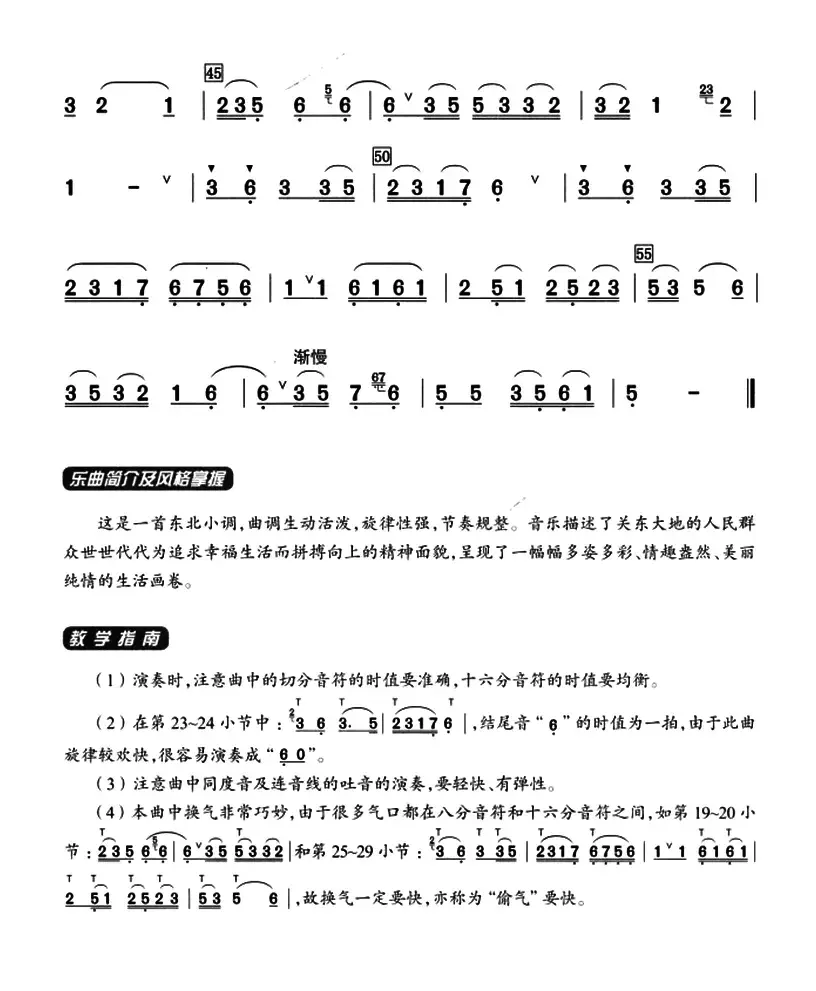 葫芦丝教学曲集：五更调