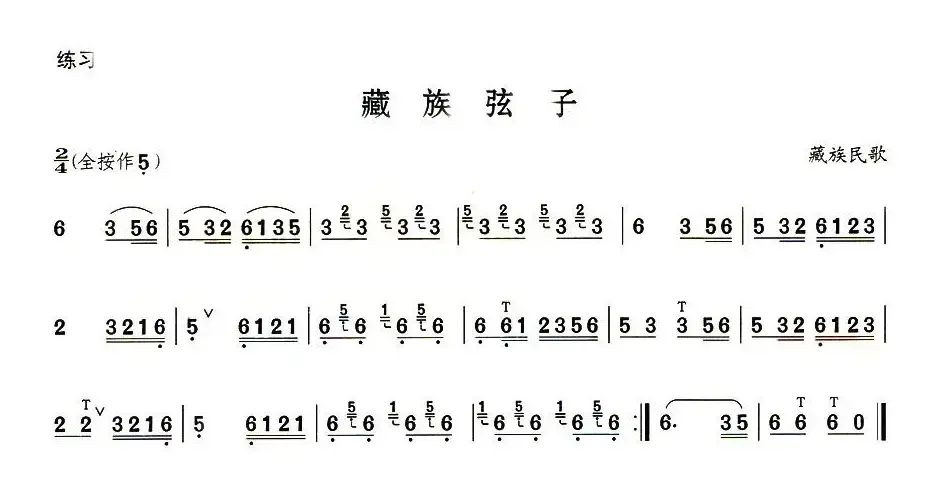 葫芦丝技巧练习之五：倚音练习