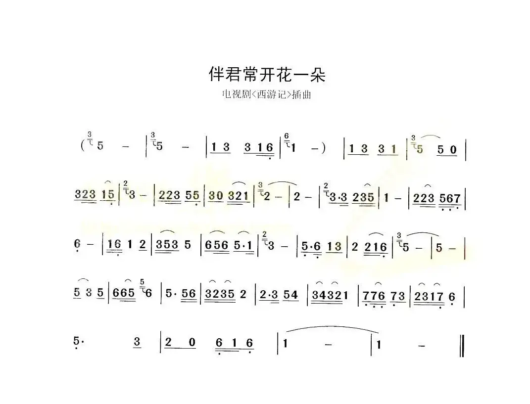 伴君常开花一朵