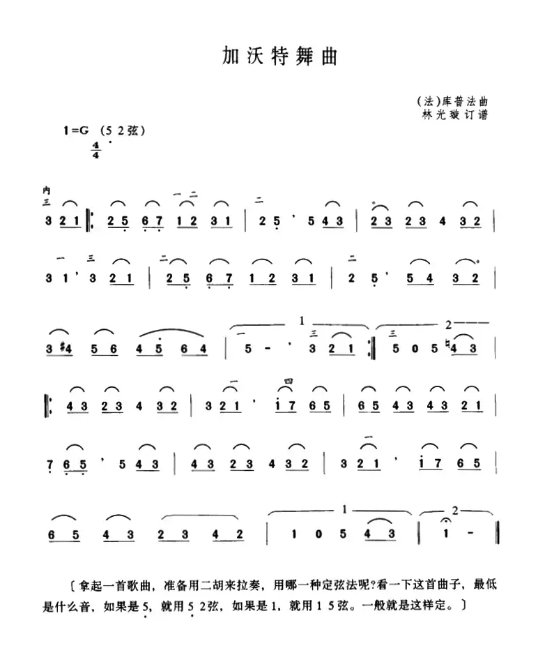 加沃特舞曲（[法]库普法曲、林光璇订谱）