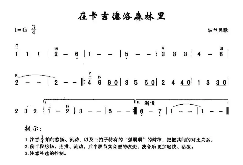 在卡吉德洛森林里 