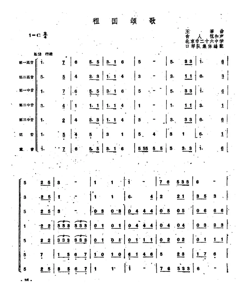 祖国颂歌（合奏）