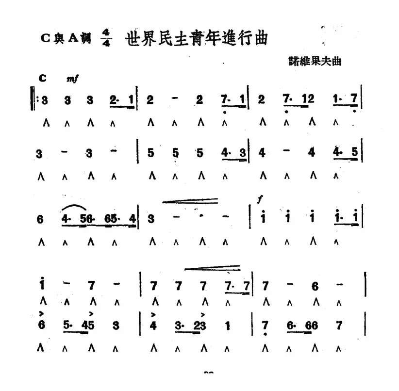 世界民主青年进行曲