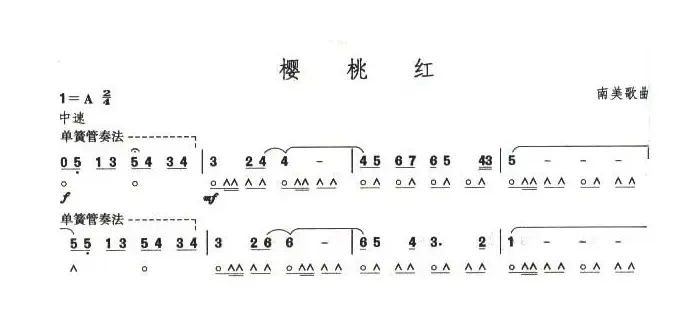 考级六级曲目：樱桃红