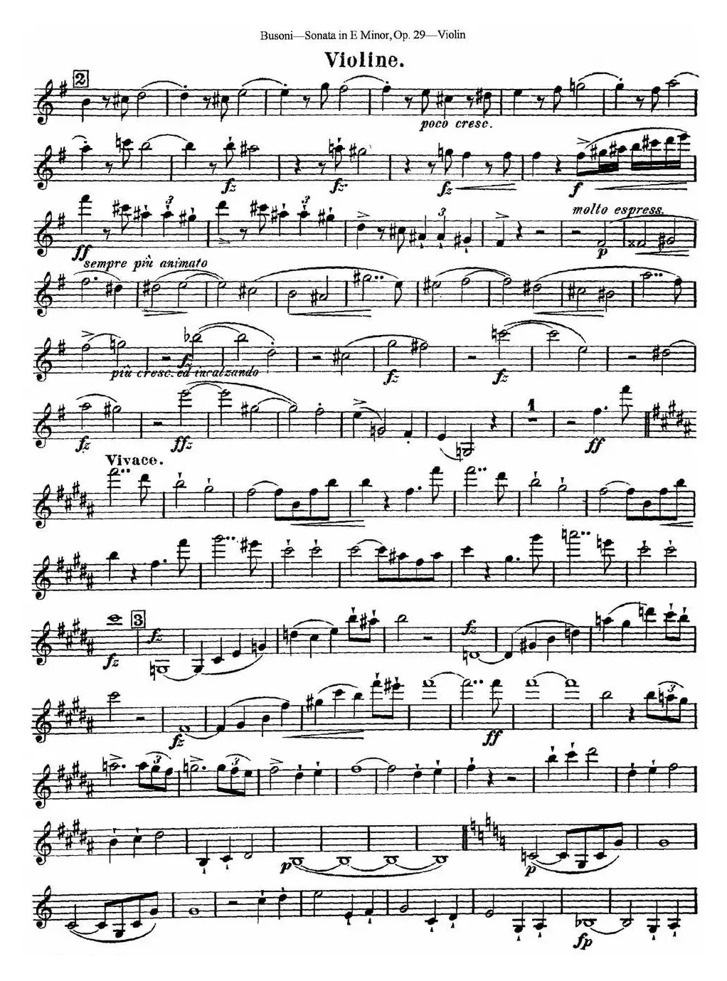 Violin Sonata No.1 in E Minor Op.29