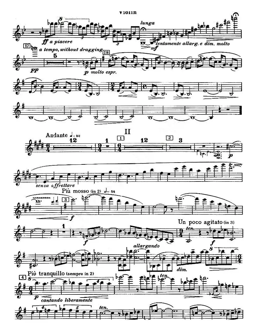 CONCERTO FOR VIOLIN AND ORCHESTRA Op.14（小提琴和交响乐协奏曲·小提琴分谱）