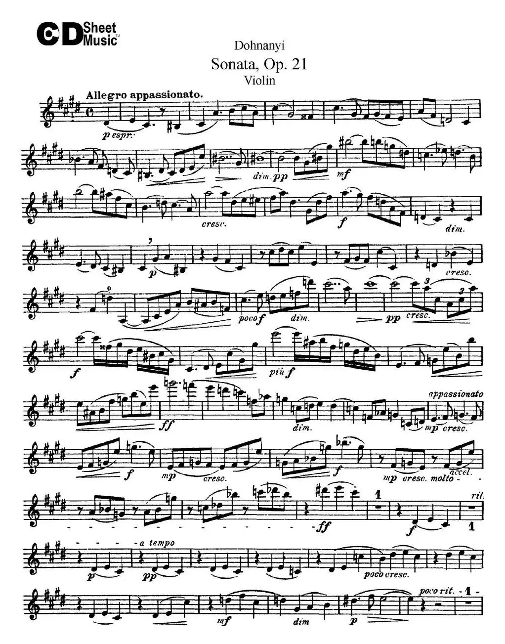 Dohnanyi Sonata Op.21