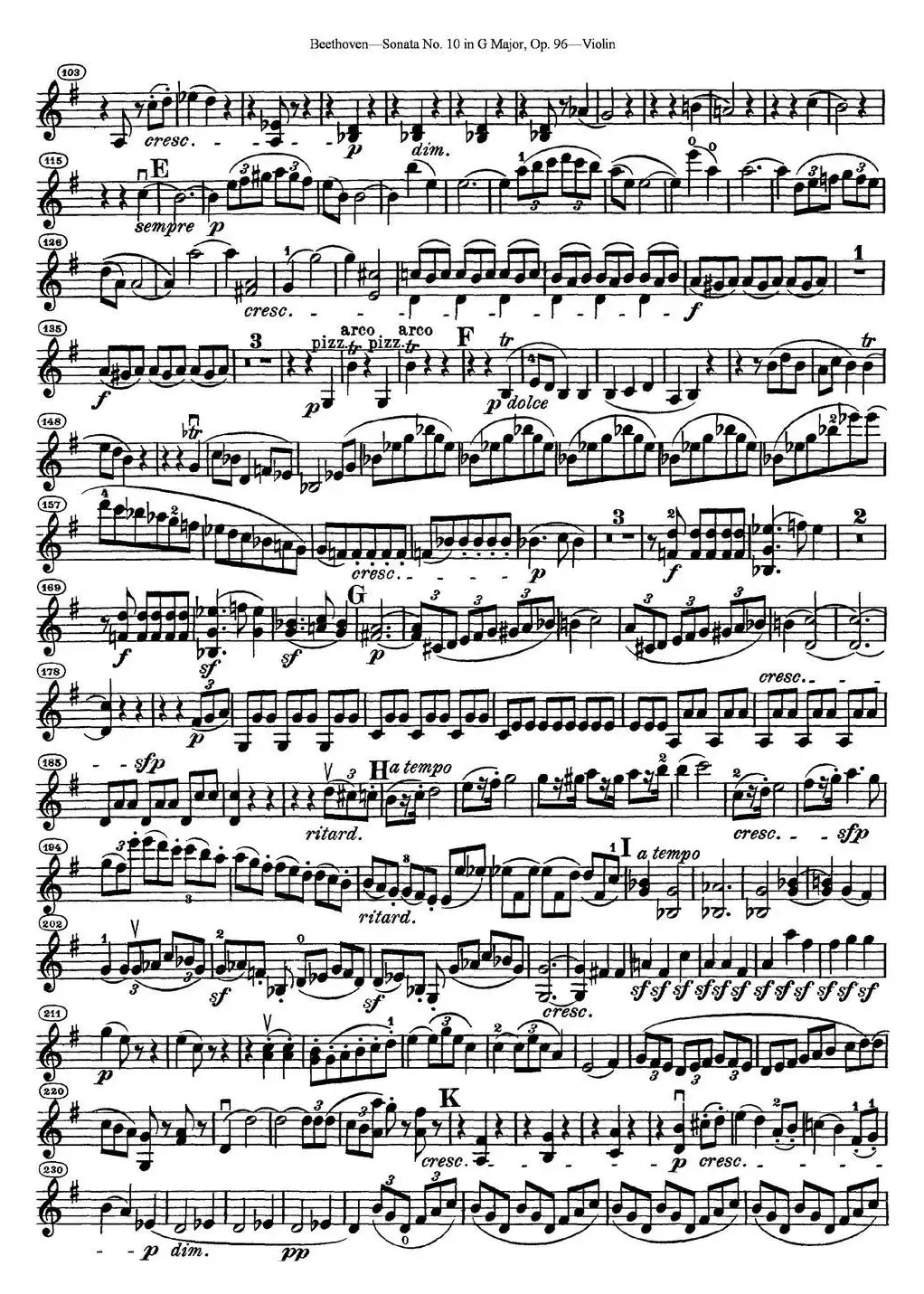 Violin Sonata No.10 in G Major Op.96