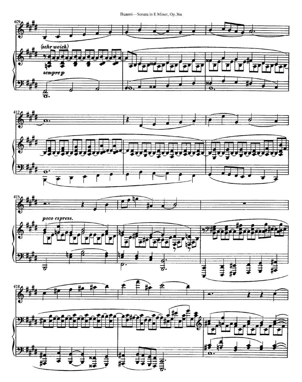 Violin Sonata No.2 in E Minor Op.36（小提琴+钢琴伴奏）